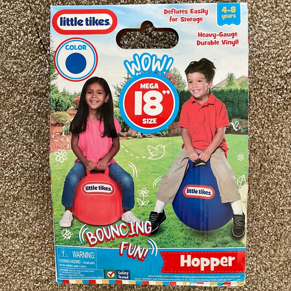 NEW Little Tikes Hopper Ball, Preschool Kids Ages 3-6 Color Blue